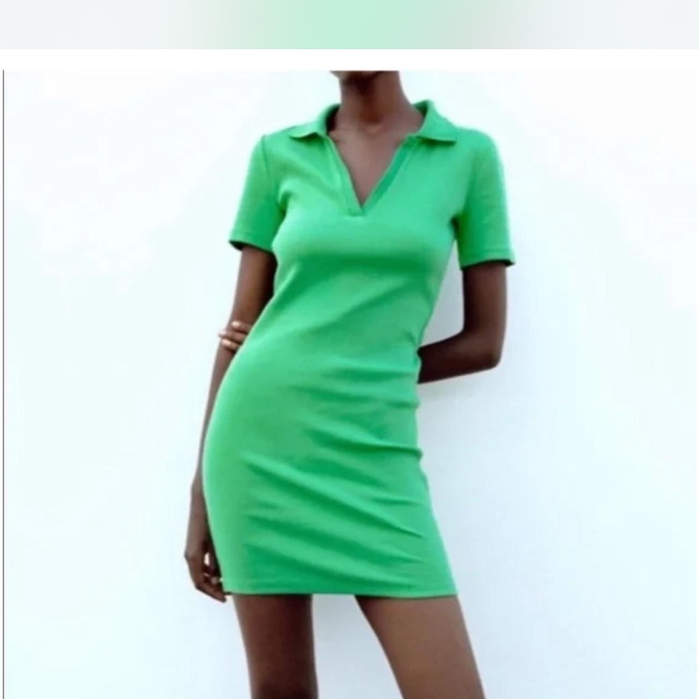 Zara Vibrant Green Mini Dress